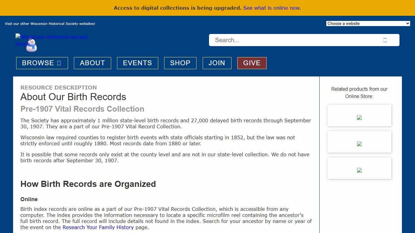 Online Birth Index Records at the Wisconsin Historical Society | Wisconsin Historical Society